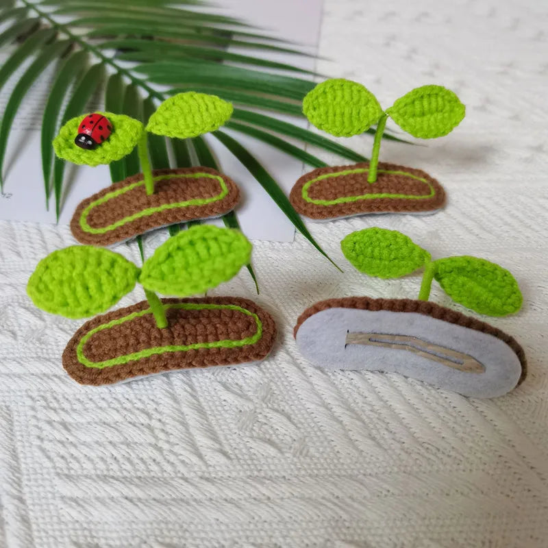 Knitted Woolen Baby Barrettes Cartoon Rabbit Little Girls Hairpins Puppy Cat Toddler Hair Clip Kids Grooming Hair Accessories