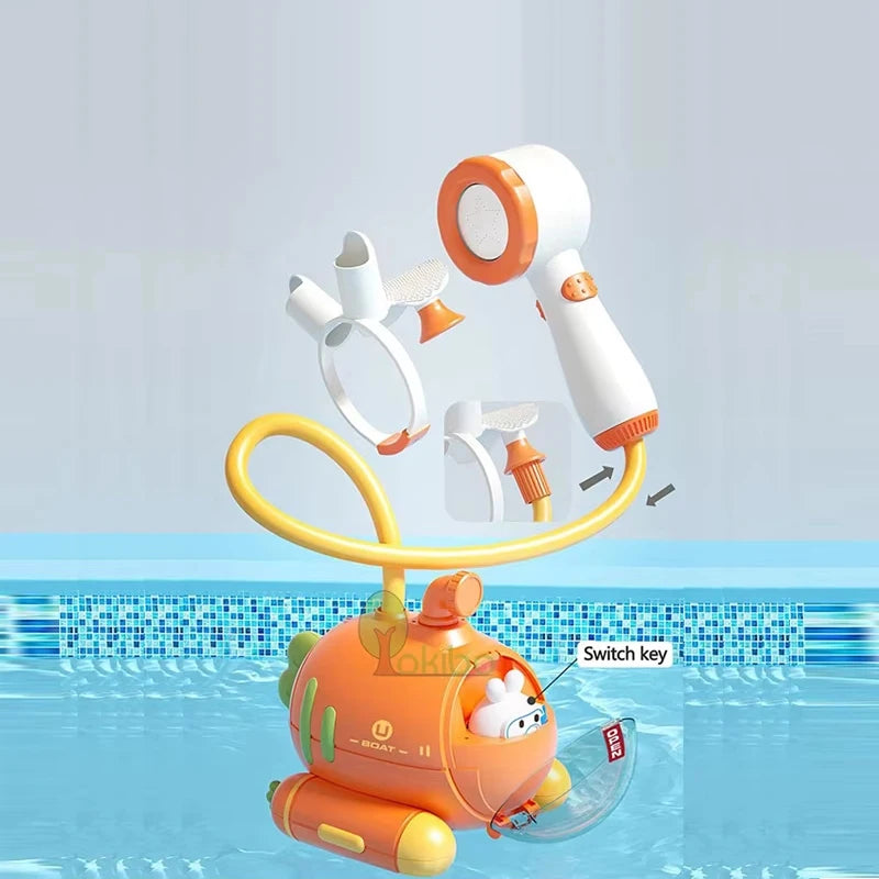 Baby Bath Toys for Kids Electric Submarine Shower Sucker Baby Toys Spray Water Toys Bathtub Toys Sprinkler Baby Shower