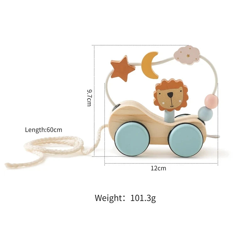 Wooden Train Birthday Toy Montessori Toys Baby Educational Toys Wooden Trolley Baby Learning Toys Number Of Wood Baby's Toys