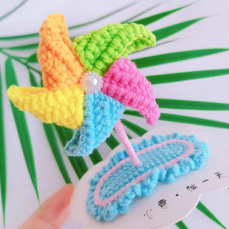 Knitted Woolen Baby Barrettes Cartoon Rabbit Little Girls Hairpins Puppy Cat Toddler Hair Clip Kids Grooming Hair Accessories