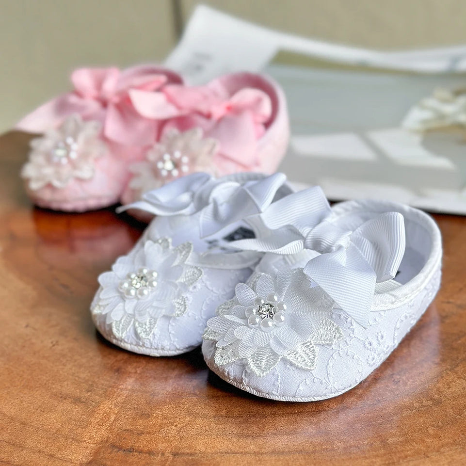 Baby Step Shoes Baby's First Pair of Toddler Shoes Baby Shoes Breathable Non-slip Girls Fashion Shoes Princess Lace Style