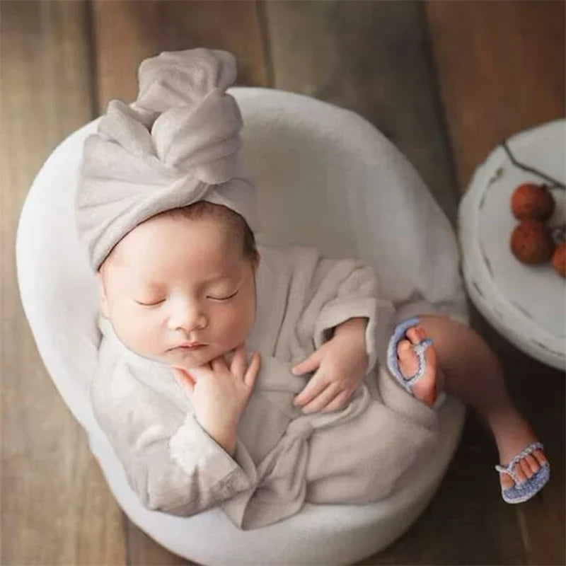 Baby Bathrobe Clothing Soft Fleece Robe Headscarf Shoes Newborn Photography Props Outfits Infant Boy Girl Costume Towel Sets