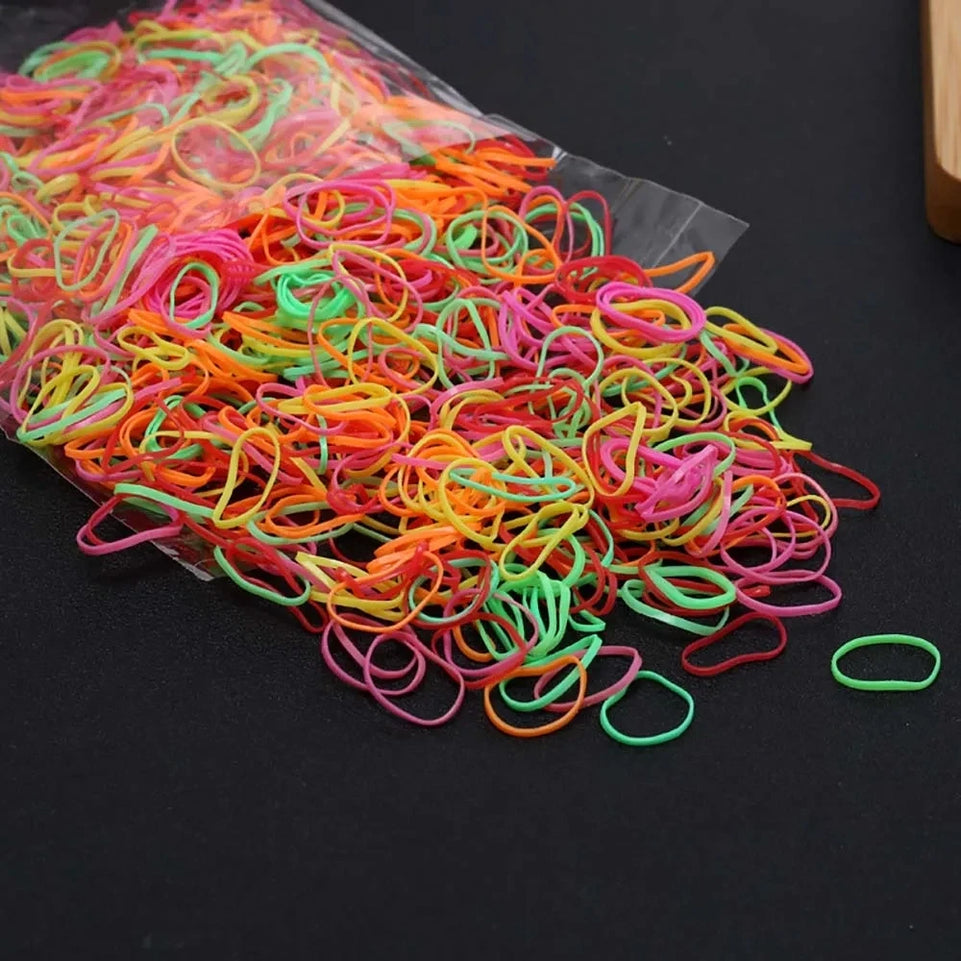 200 PCS/bag Mixed Colorful Rubber Bands Girls Pet Dog DIY Hair Bows Grooming Hairpin Hair Accessories